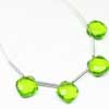Green Peridot Quartz Faceted Square Beads 2 Matching Pair and Size 8mm approx. Hydro quartz is synthetic man made quartz. It is created in different different colors and shapes. 